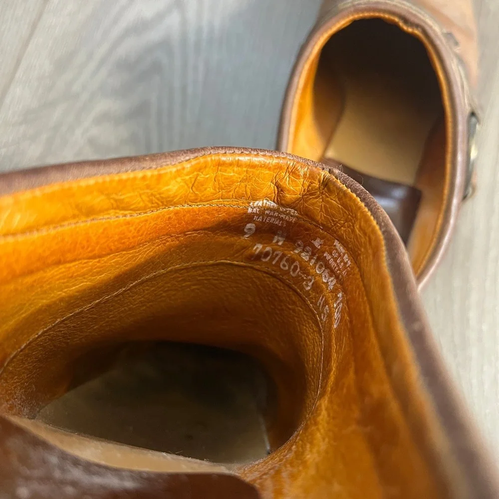 Frye Brown Leather Mule Clogs with Buckle Detail - Picture 12 of 15
